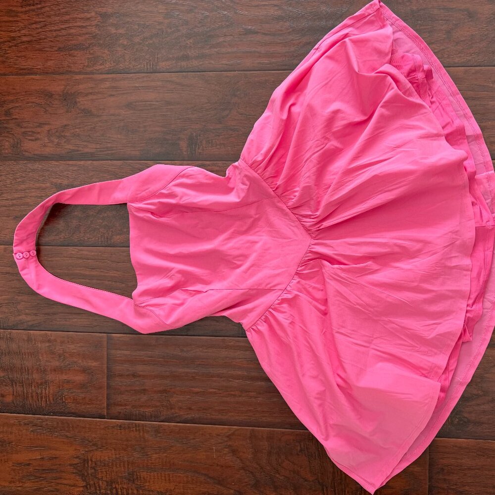 Hot Pink Halter Skater Dress